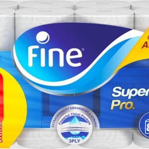 Fine Kitchen Super Towel Pro, 8 Rolls 60 Sheets x 3 Ply Paper Tissue