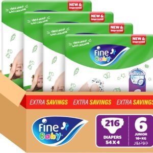 Fine Baby, Size 6, Junior, 16+ kg, 216 Diapers
